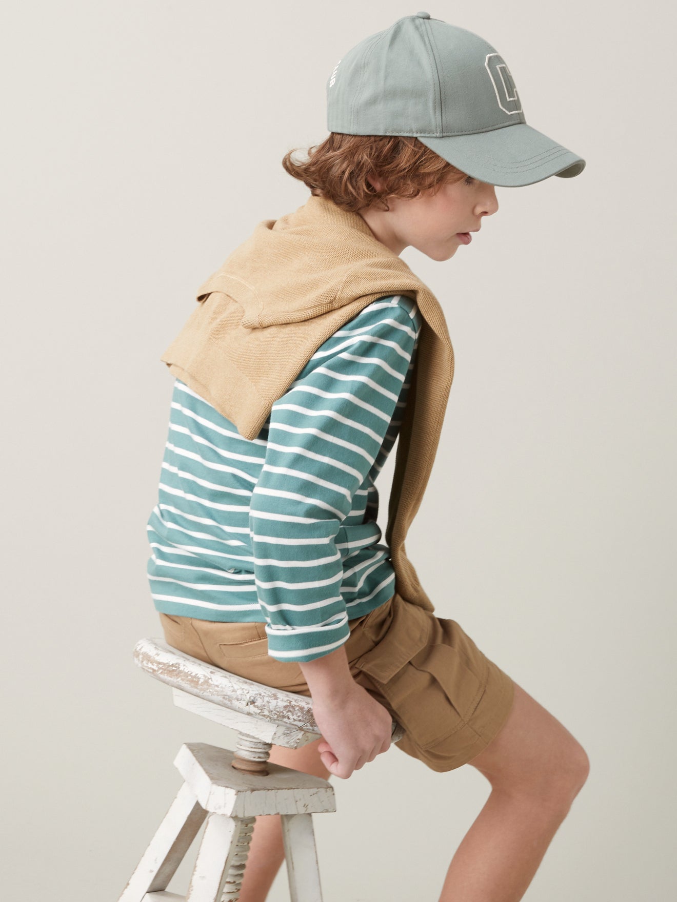 Jungen-T-Shirt im Marine-Look - Bio-Baumwolle