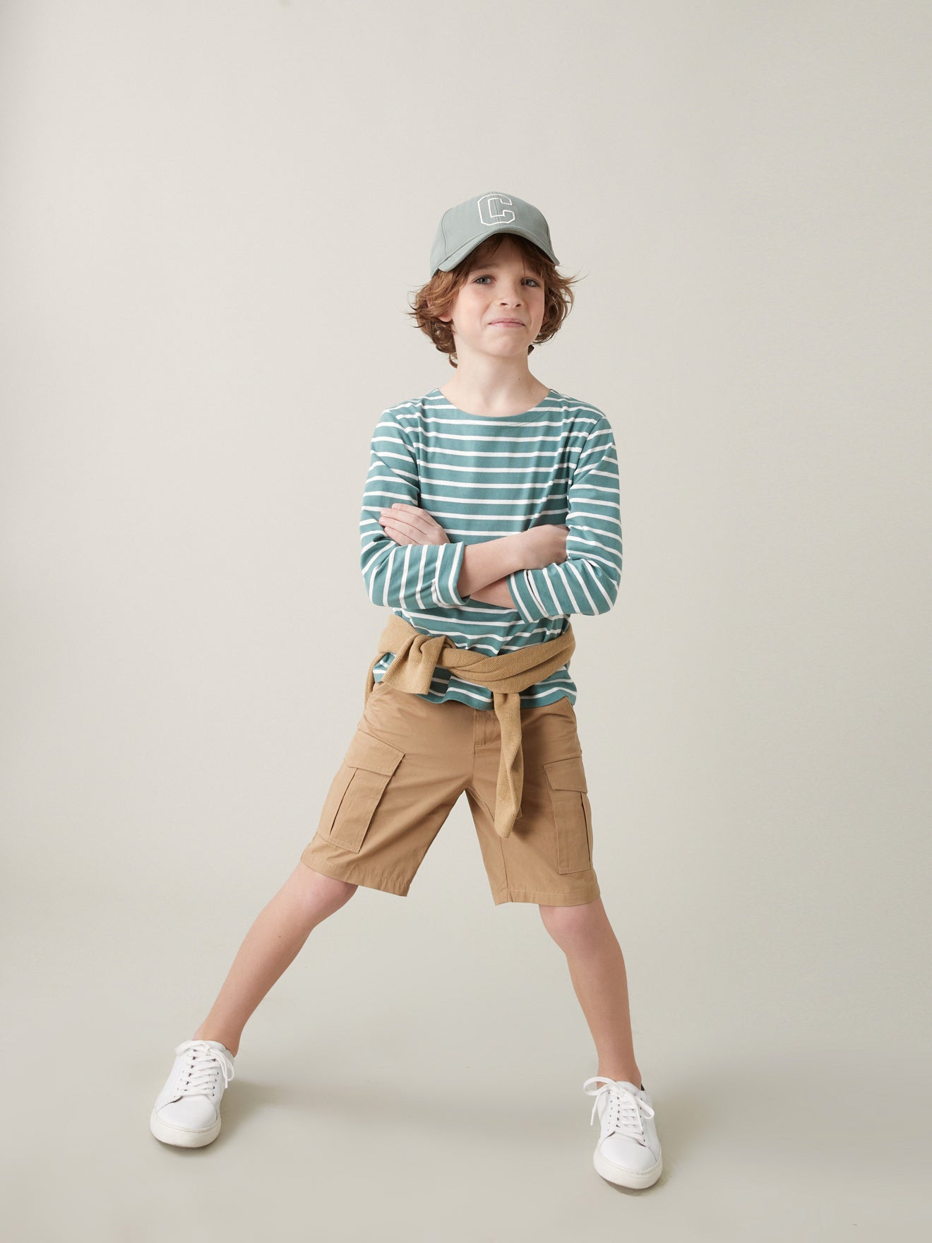 Jungen-T-Shirt im Marine-Look - Bio-Baumwolle