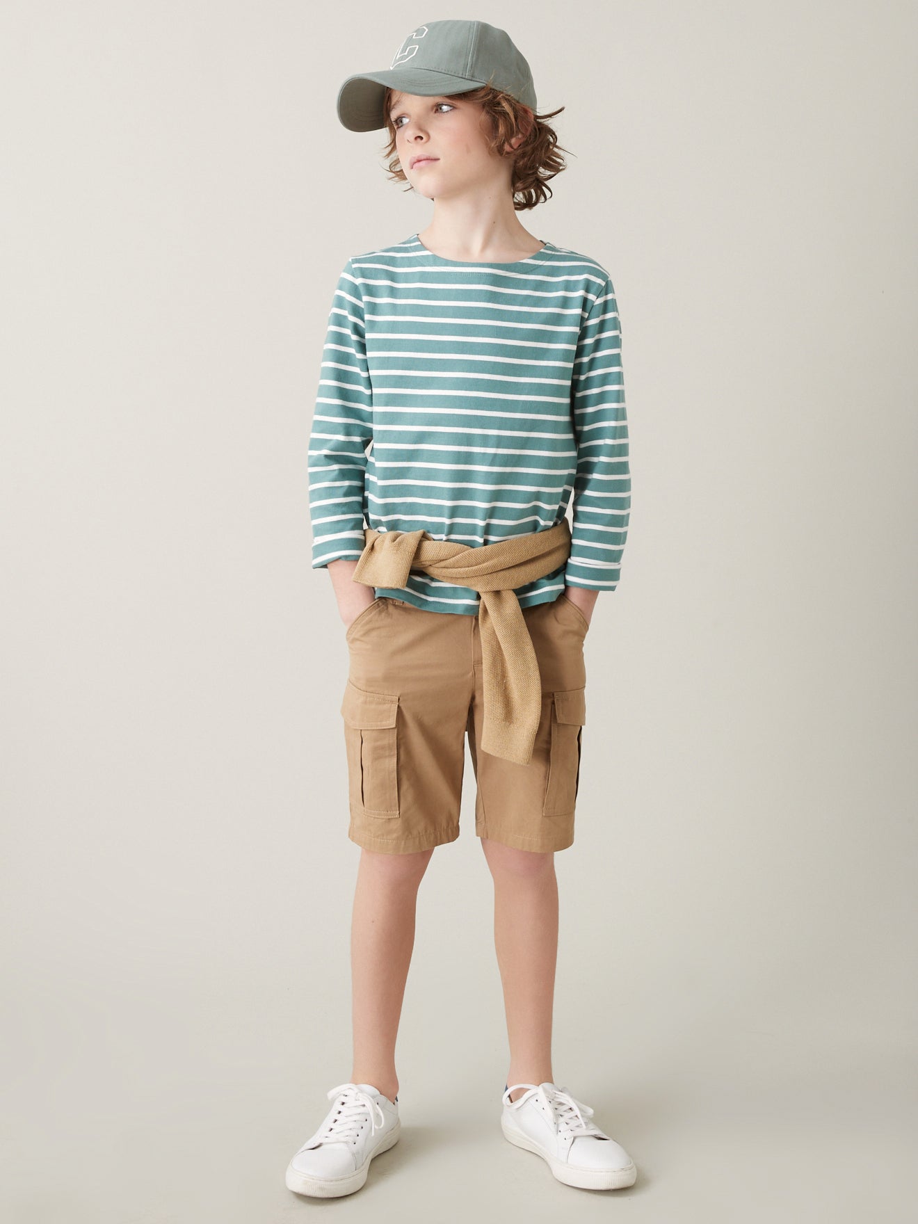 Jungen-T-Shirt im Marine-Look - Bio-Baumwolle