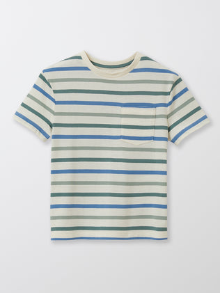 Jungen T-Shirt, gestreift - Bio-Baumwolle